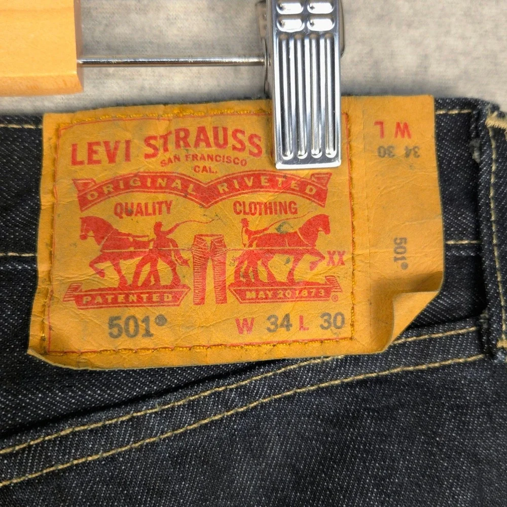 Levi Strauss 501 Mens Jeans‎ Blue Denim Regular Fit 34x30 (Fits 36x30